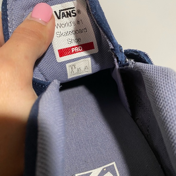 Vans Kyle Walker Pro Kids Navy Blue Velcro Sneakers - Picture 6 of 7